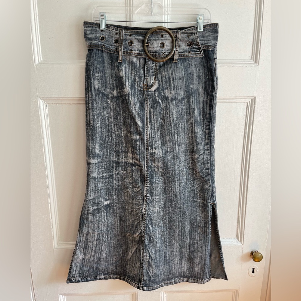Limon USA | Vintage Washed Denim Jeans Skirt
